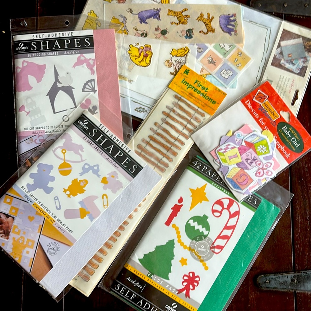 Lot of Scrapbook Kit with Stickers and cut outs. Winnie The Pooh!